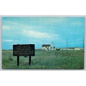 Vintage Postcard Washington Pt. Townsend Point Wilson Lighthouse Olympic c1970s